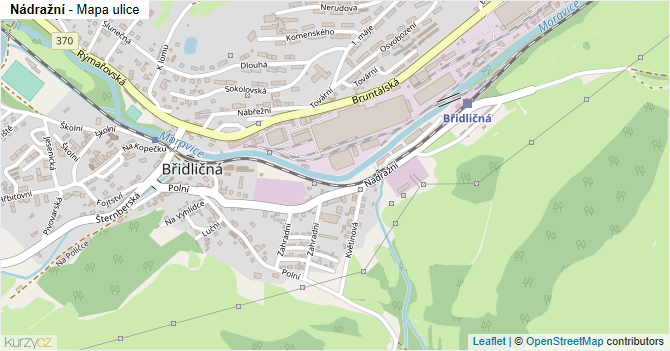 Nádražní - mapa ulice
