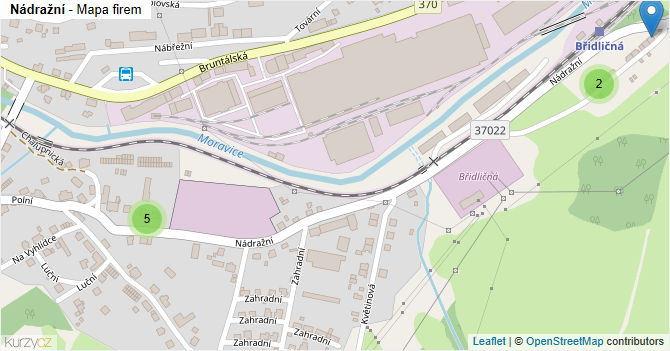 Nádražní - mapa firem