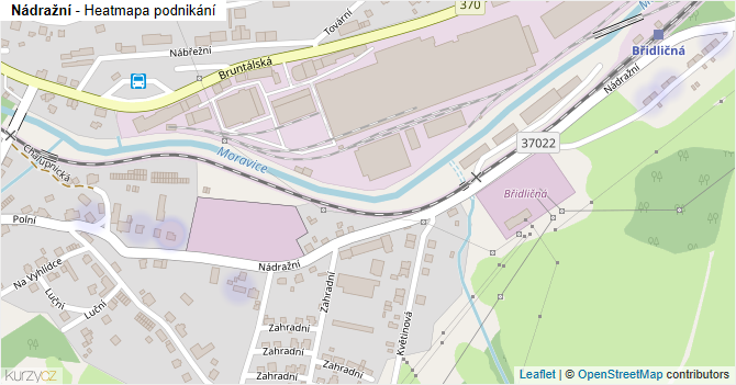 Nádražní - mapa podnikání