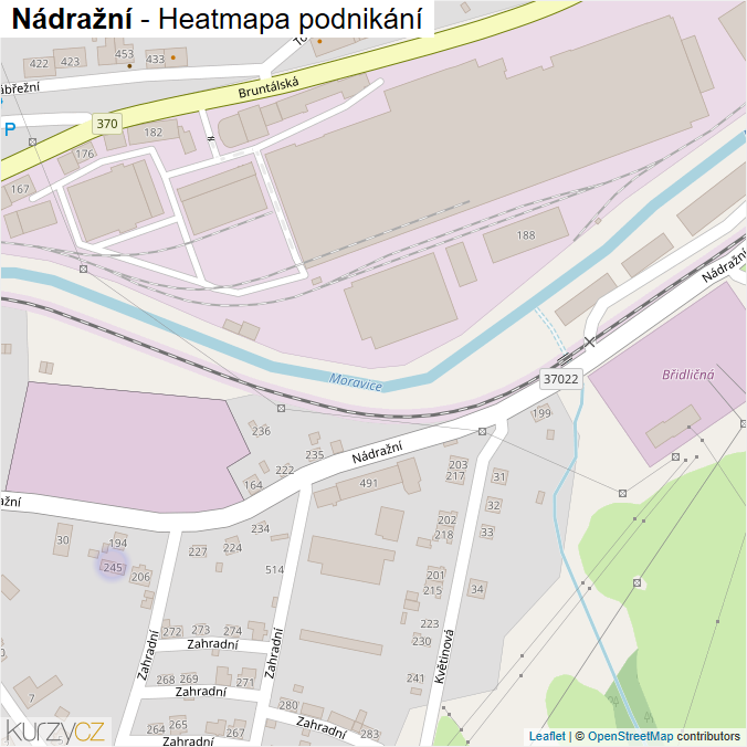 Mapa Nádražní - Firmy v ulici.
