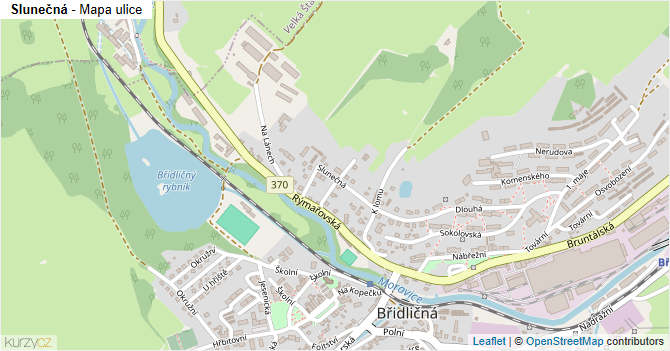 Slunečná - mapa ulice