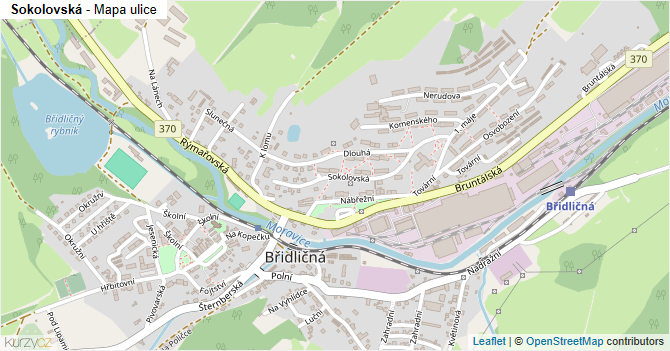 Sokolovská - mapa ulice