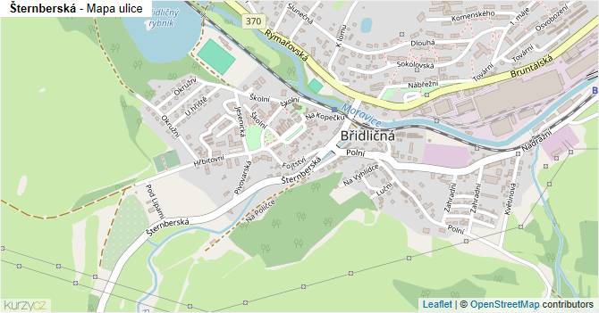 Šternberská - mapa ulice