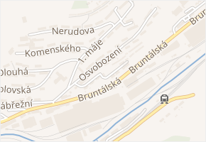 Tovární v obci Břidličná - mapa ulice