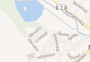 U hřiště v obci Břidličná - mapa ulice