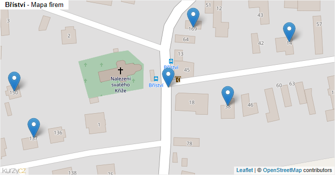 Bříství - mapa firem