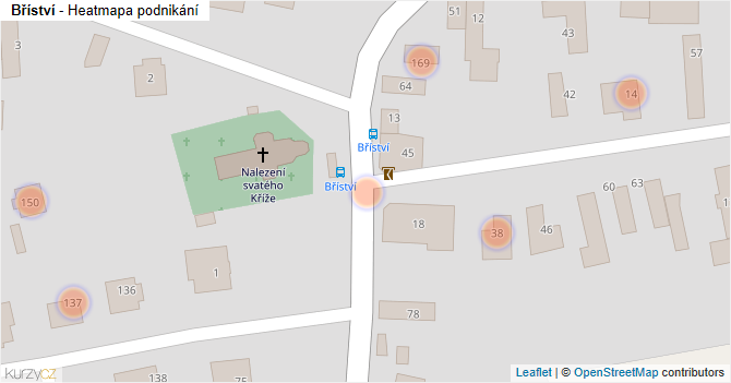 Bříství - mapa podnikání