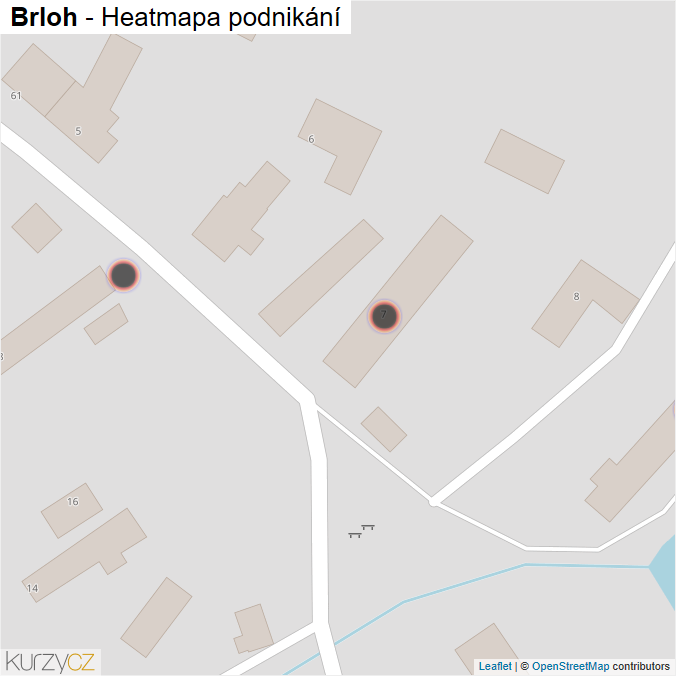 Mapa Brloh - Firmy v obci.