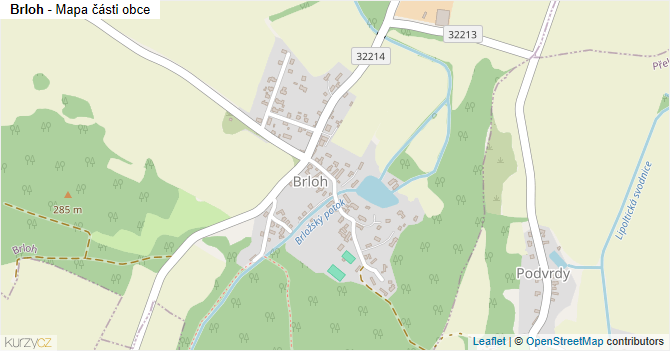 Brloh - mapa části obce