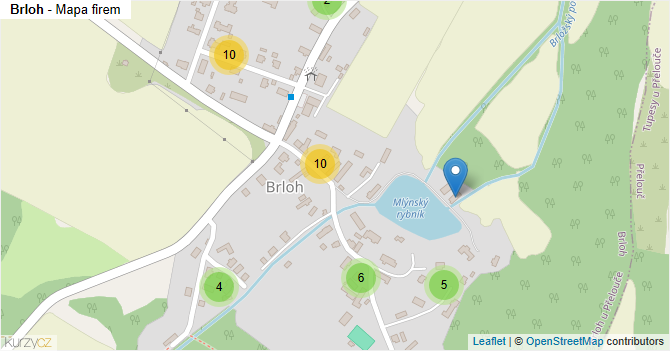 Brloh - mapa firem