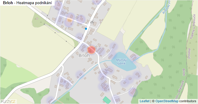 Brloh - mapa podnikání