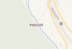 Podlesí v obci Brněnec - mapa části obce