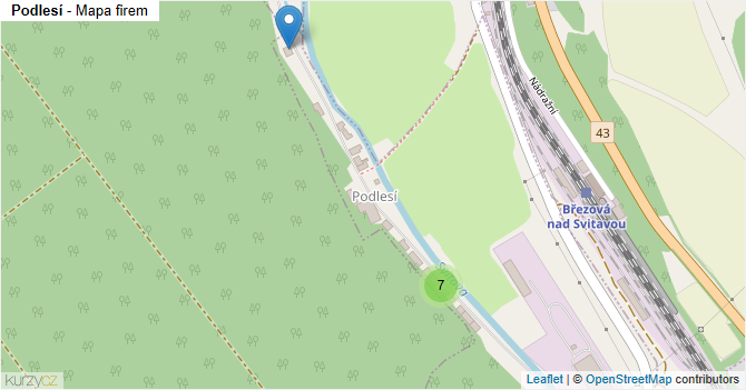 Podlesí - mapa firem