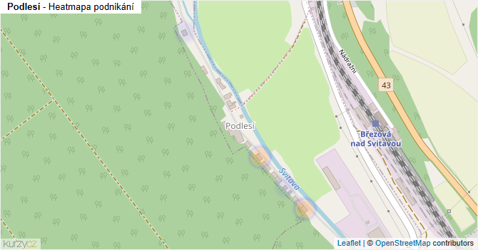 Podlesí - mapa podnikání