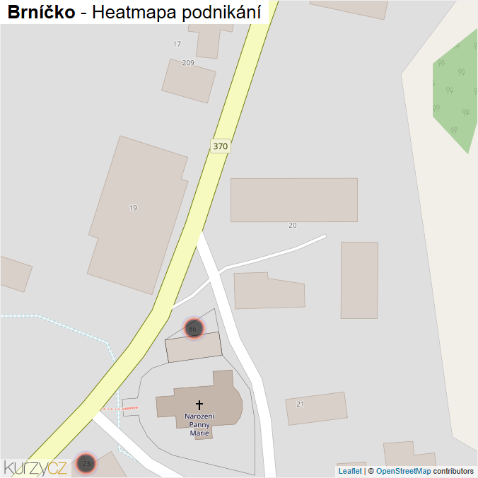 Mapa Brníčko - Firmy v obci.