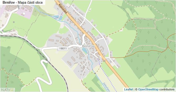 Brnířov - mapa části obce