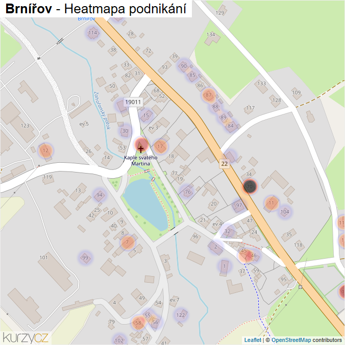 Mapa Brnířov - Firmy v části obce.