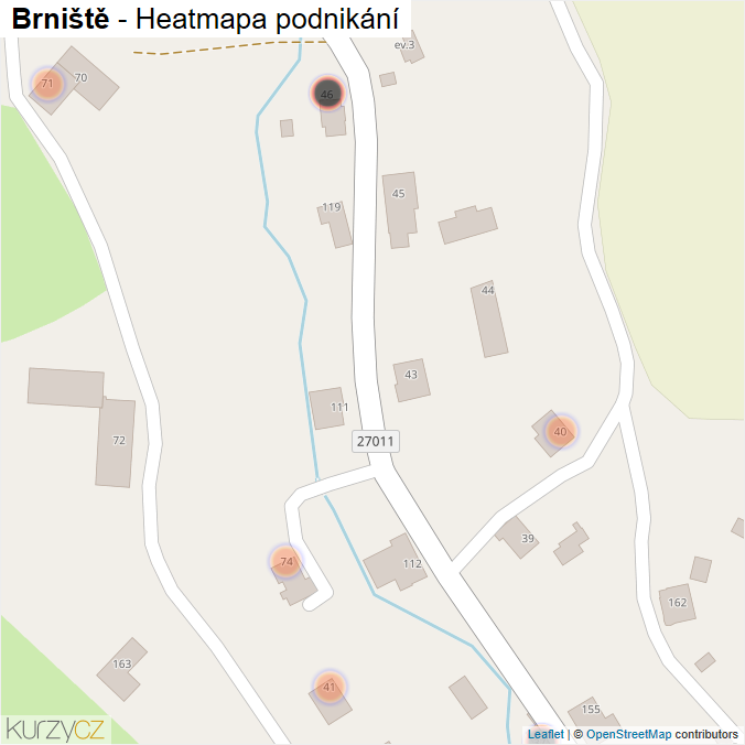 Mapa Brniště - Firmy v obci.