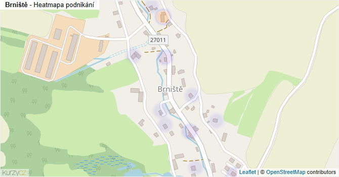 Brniště - mapa podnikání