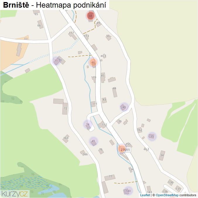 Mapa Brniště - Firmy v části obce.