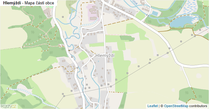 Hlemýždí - mapa části obce