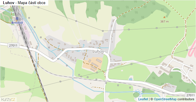 Luhov - mapa části obce