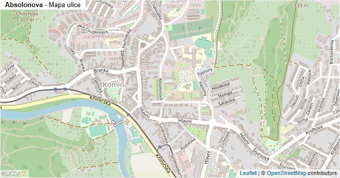 Absolonova - mapa ulice