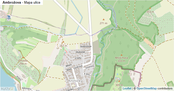 Ambrožova - mapa ulice