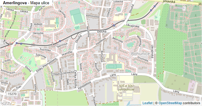 Amerlingova - mapa ulice