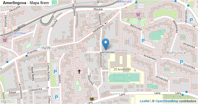 Amerlingova - mapa firem