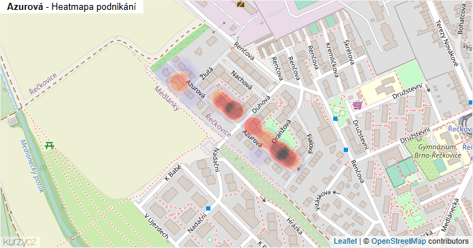Azurová - mapa podnikání