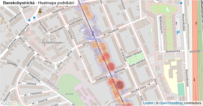 Banskobystrická - mapa podnikání