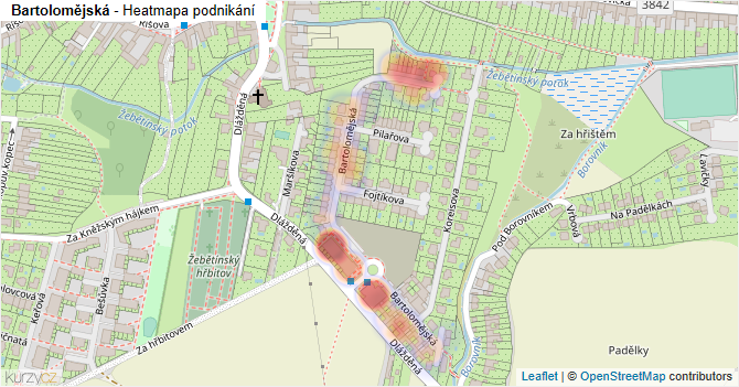 Bartolomějská - mapa podnikání