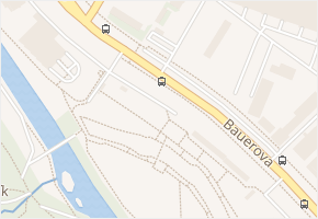 Bauerova v obci Brno - mapa ulice