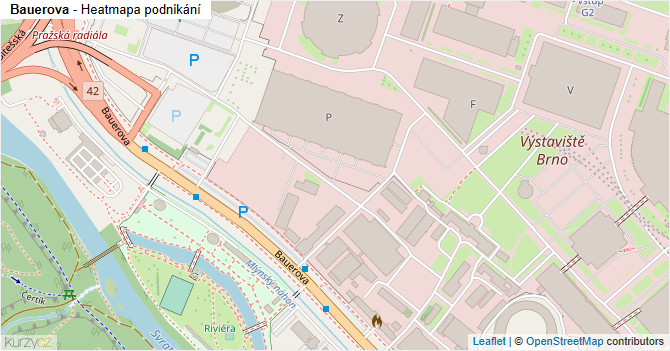 Bauerova - mapa podnikání