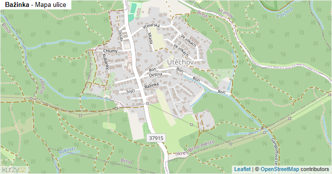 Bažinka - mapa ulice