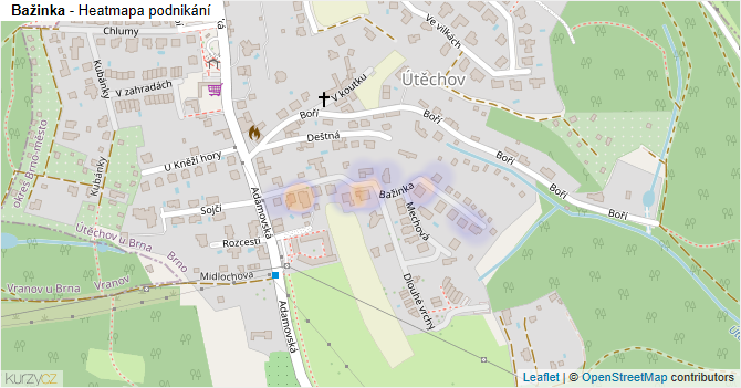 Bažinka - mapa podnikání