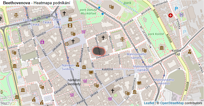 Beethovenova - mapa podnikání