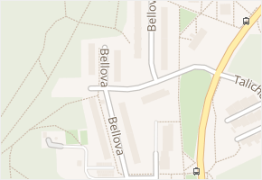 Bellova v obci Brno - mapa ulice