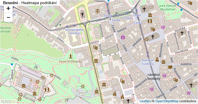 Besední - mapa podnikání