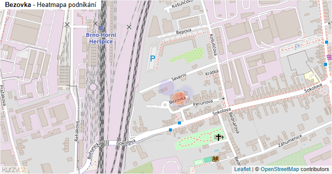 Bezovka - mapa podnikání