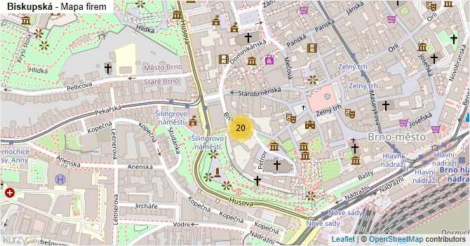 Biskupská - mapa firem
