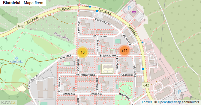 Blatnická - mapa firem