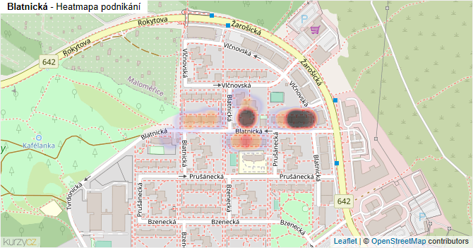 Blatnická - mapa podnikání