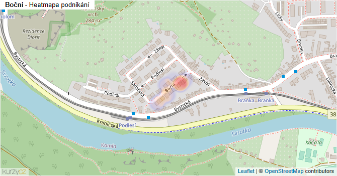 Boční - mapa podnikání