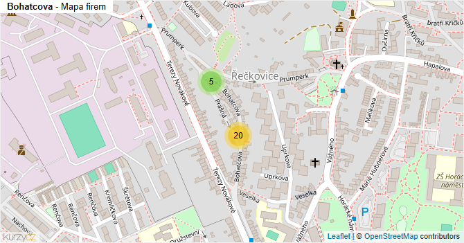 Bohatcova - mapa firem