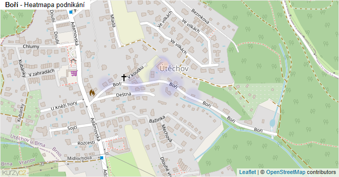 Boří - mapa podnikání
