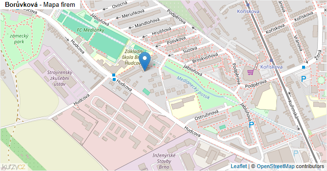 Borůvková - mapa firem