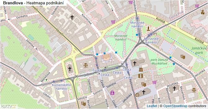 Brandlova - mapa podnikání
