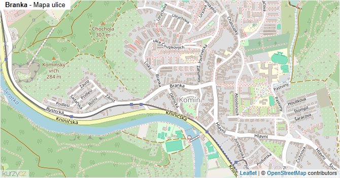 Branka - mapa ulice